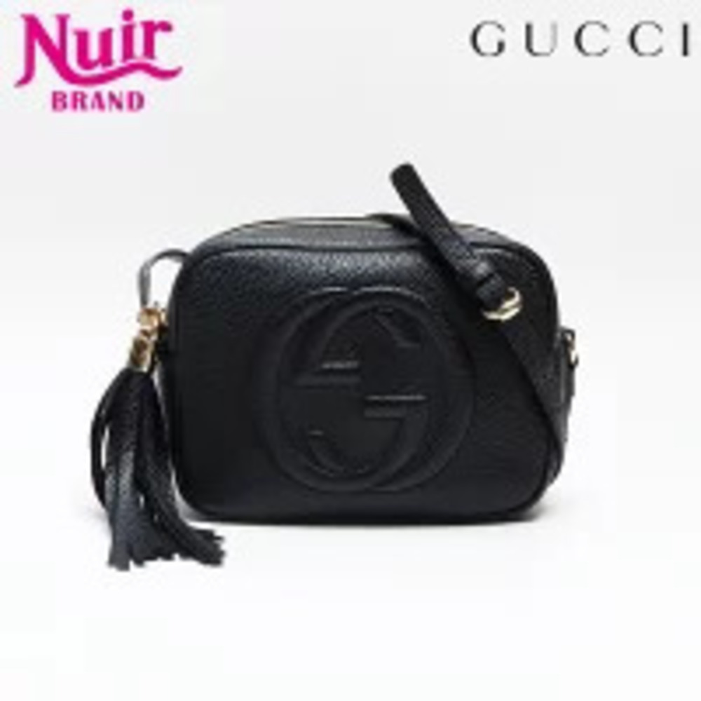 Gucci Soho Fringe Leather Shoulder Bag Black - Picture 1 of 13